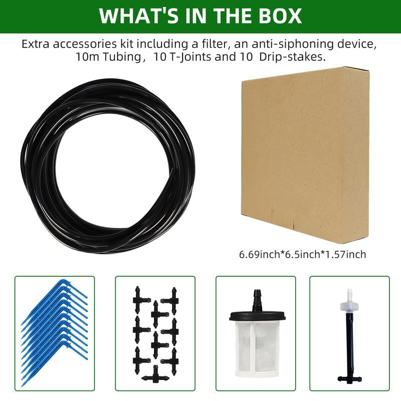 Jiyang Solar Drip Irrigation System - Automatic Watering Devices, 6/12 Timing Modes for Plants