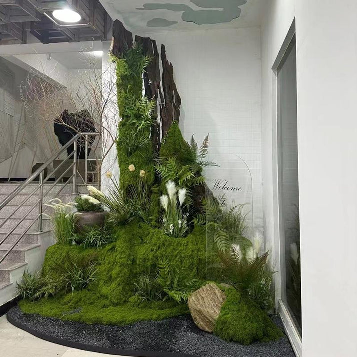 Transform Your Space with Our Lifelike 39.37In Artificial Moss Mat – Perfect for Indoor Wall and Table Decor, Sustainable Nylon Material for Christmas and Beyond!