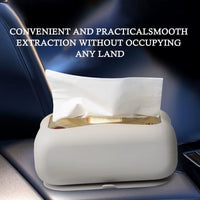 Punch-Free Silicone Tissue Box with Suction Cup Stable Large Paper Towels Box for Home Car