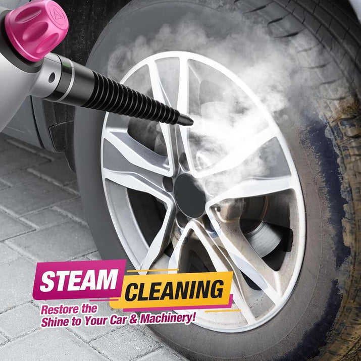 Handheld Steam Cleaner, Steam Cleaner with 10 Pieces Accessories and Safety Lock, 500ML Large Capacity Natural Surface Steam Cleaner, Multi-Purpose Steam Cleaner for Home, Car, Bathroom, Grease Multifunction Floor Steamer Cleaning Set