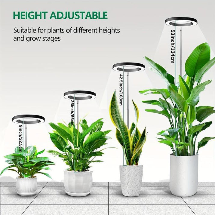 Adjustable LED Grow Light, USB Powered Plant Light with Auto On/Off Timer, Height Adjustable LED Grow Light for Indoor Plants, Garden Supplies