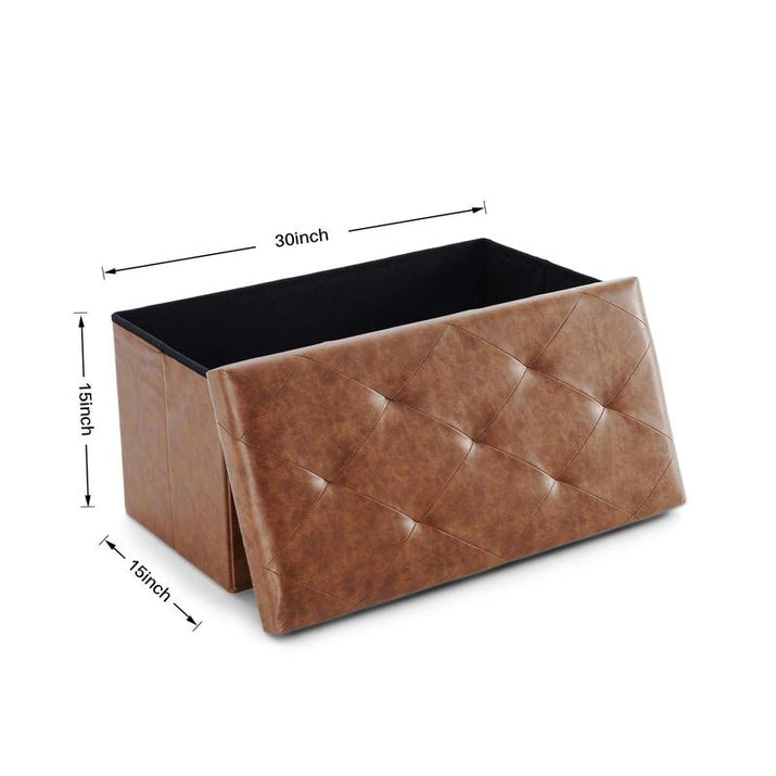 Sweet Furniture S - Folding Storage Ottoman Bench, Foot Rest Stool with Padded Seat, Large Toy Box Storage Chest with Seatin, Holds up to 660 Lb-Grey