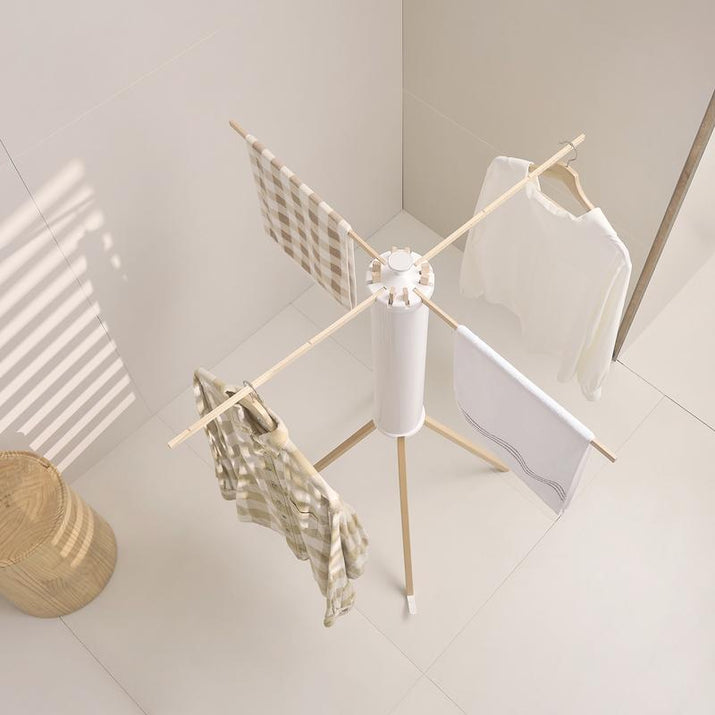 Revolutionary Portable & Foldable Four-Legged Clothes Drying Rack - Space-Saving Solution for Effortless Laundry Care