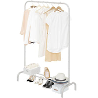 Sturdy Metal Clothes Rack - Expandable and Adjustable Garment Organizer for Versatile Spaces - Perfect for Homes, Offices, and More!