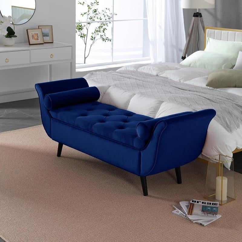 SZLIZCCC 65 "Storage Chair, Velvet Ottoman Chair, Bed End Stool with Storage Space, Suitable for Bedroom, Living Room, Entrance