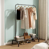 Sturdy Metal Clothes Rack - Expandable and Adjustable Garment Organizer for Versatile Spaces - Perfect for Homes, Offices, and More!