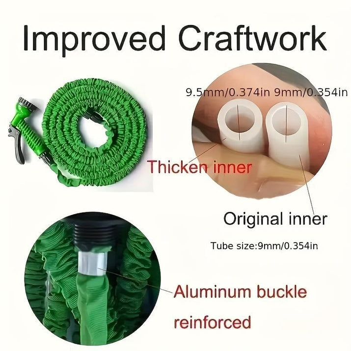 Expandable Garden Hose, High-Pressure Nozzle Hose, Multipurpose Universal Head Hose, Lightweight Portable Hose for Patio, Lawn, Car Washing, Pet Bathing