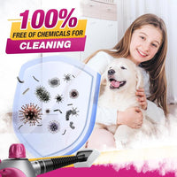 Handheld Steam Cleaner, Steam Cleaner with 10 Pieces Accessories and Safety Lock, 500ML Large Capacity Natural Surface Steam Cleaner, Multi-Purpose Steam Cleaner for Home, Car, Bathroom, Grease Multifunction Floor Steamer Cleaning Set