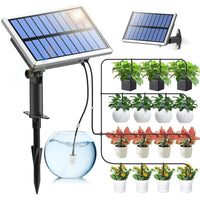 RAINTPOINT Solar Drip Irrigation Kit, Smart Automatic Garden Irrigation Controller Water Pump for Indoor & Outdoor,Easy DIY Plant Watering Controller with 6 Timing Modes Anti-Siphoning Device - for Gardeners & Plant Lovers,Father'S Day Gift