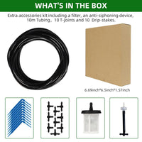 Jiyang Solar Drip Irrigation System - Automatic Watering Devices, 6/12 Timing Modes for Plants