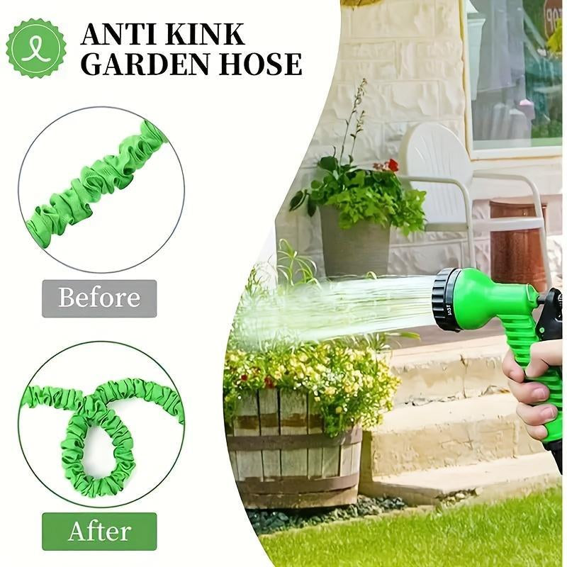 Expandable Garden Hose, High-Pressure Nozzle Hose, Multipurpose Universal Head Hose, Lightweight Portable Hose for Patio, Lawn, Car Washing, Pet Bathing