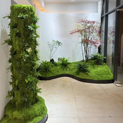 Transform Your Space with Our Lifelike 39.37In Artificial Moss Mat – Perfect for Indoor Wall and Table Decor, Sustainable Nylon Material for Christmas and Beyond!