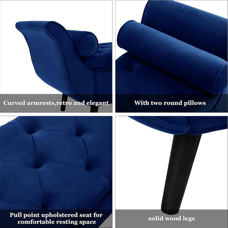 SZLIZCCC 65 "Storage Chair, Velvet Ottoman Chair, Bed End Stool with Storage Space, Suitable for Bedroom, Living Room, Entrance