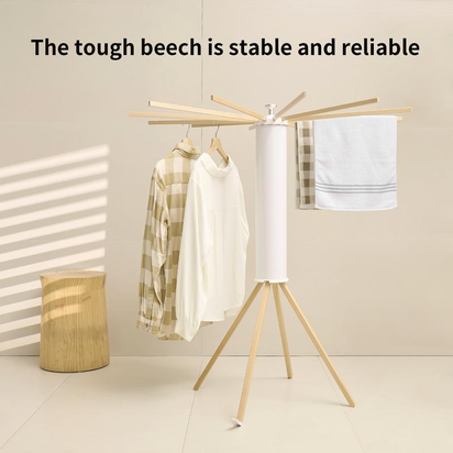 Revolutionary Portable & Foldable Four-Legged Clothes Drying Rack - Space-Saving Solution for Effortless Laundry Care
