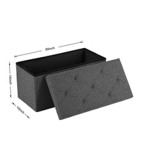 Sweet Furniture S - Folding Storage Ottoman Bench, Foot Rest Stool with Padded Seat, Large Toy Box Storage Chest with Seatin, Holds up to 660 Lb-Grey