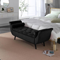 SZLIZCCC 65 "Storage Chair, Velvet Ottoman Chair, Bed End Stool with Storage Space, Suitable for Bedroom, Living Room, Entrance