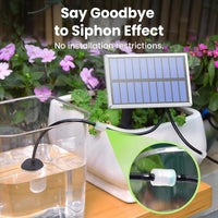 RAINTPOINT Solar Drip Irrigation Kit, Smart Automatic Garden Irrigation Controller Water Pump for Indoor & Outdoor,Easy DIY Plant Watering Controller with 6 Timing Modes Anti-Siphoning Device - for Gardeners & Plant Lovers,Father'S Day Gift
