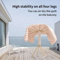 Revolutionary Portable & Foldable Four-Legged Clothes Drying Rack - Space-Saving Solution for Effortless Laundry Care